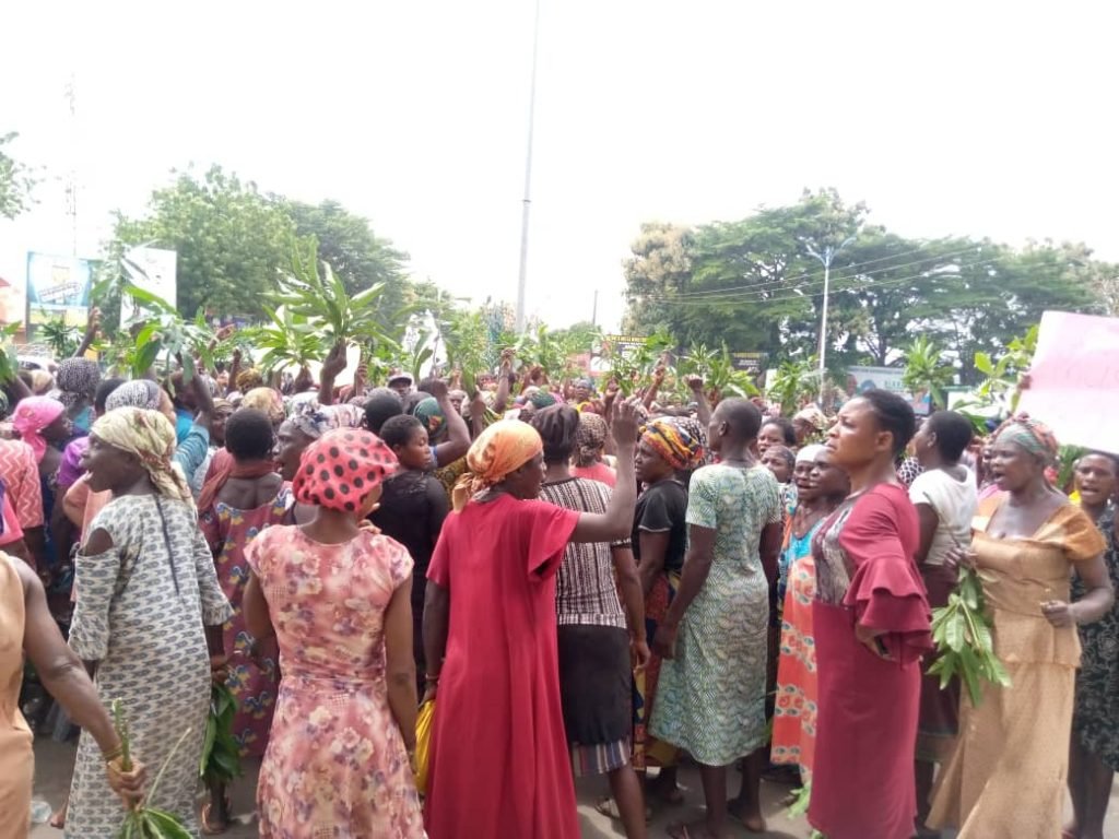 Ebonyi Rice Mill Women protesting against high taxation in Abakiliki.
