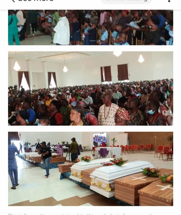 Owo massacre victims receiving mass burial.