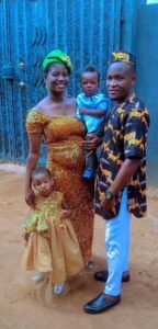 Comrd. (Engr.) Promise Chidiebere Ezekiel; Mrs. Precious Promise (wife); Miss Prestige Promise and one-year-old first son, Prince Chizazirim Promise.